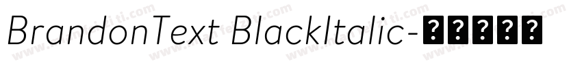 BrandonText BlackItalic字体转换